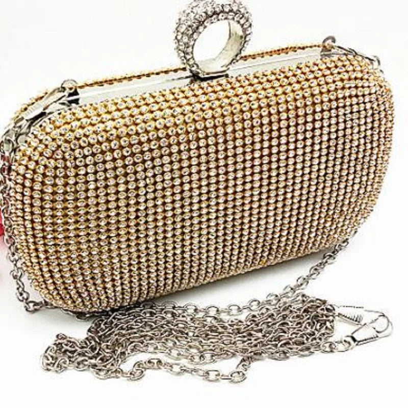 Diamond Evening Clutch Ring Bag Wedding Purse