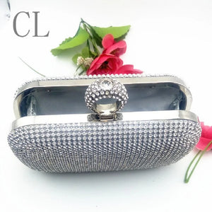Diamond Evening Clutch Ring Bag Wedding Purse