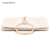 Evening Dinner Tassel Clutch Straw Bag Crossbody Ring Handle Banquet