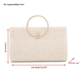 Evening Dinner Tassel Clutch Straw Bag Crossbody Ring Handle Banquet