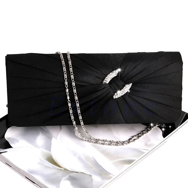 Evening Handbag Purse Women Rhinestone Bridal Clutch Bag Chain