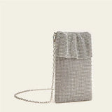 Metal Mesh Crossbody Bag Cell Phone Purse Wallet