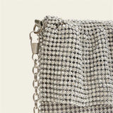 Metal Mesh Crossbody Bag Cell Phone Purse Wallet