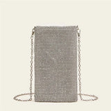 Metal Mesh Crossbody Bag Cell Phone Purse Wallet