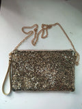 Evening Party Glitter Shoulder Bag with Zipper Chain Strap