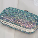 Evening Pink Clutch Purse Women Bling Sequins Handbags Crossbody Small Bag