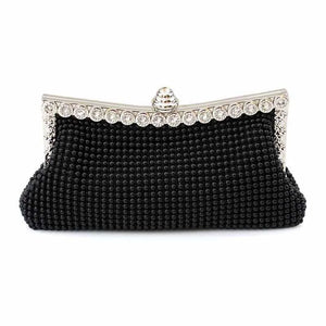 Glitter Bead Evening Clutch Bag Vintage Bridal Purse