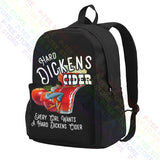 Hard Dickens Cider Large Capacity Backpack Bookbag Beach Bag Sports Bag