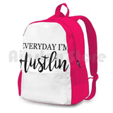 Everyday Im Hustlin Outdoor Hiking Backpack Riding Climbing Sports Bag