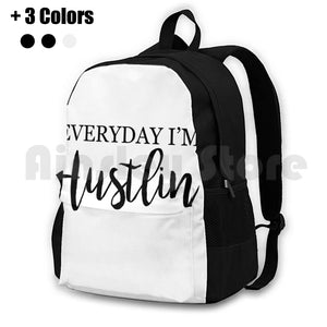 Everyday Im Hustlin Outdoor Hiking Backpack Riding Climbing Sports Bag