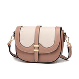 Two-tone PU Leather Shoulder Bag Small Women Handbags