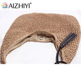 Boho Straw Shoulder Bag Large Capacity Women Hand-woven Summer Vacation Tote