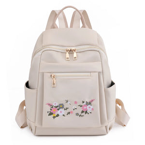 Embroidery Chinese Style Backpack Light Waterproof Nylon Fabric Bag