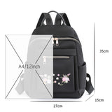 Embroidery Chinese Style Backpack Light Waterproof Nylon Fabric Bag