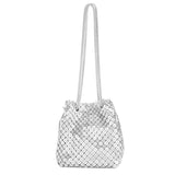Shining Rhinestone Bucket Bag Crossbody Evening Shoulder Bag