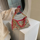 Oil Painting Printed Shoulder Underarm Bag For Women