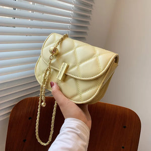 Women's Messenger Bag with Chain Crossbody Round Ball Shoulder Bag