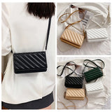 Striped Shoulder Bag Small Flap Crossbody Bags For Women