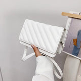 Striped Shoulder Bag Small Flap Crossbody Bags For Women
