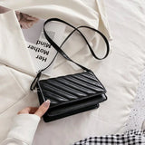 Striped Shoulder Bag Small Flap Crossbody Bags For Women