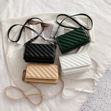 Striped Shoulder Bag Small Flap Crossbody Bags For Women