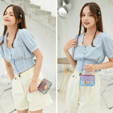 Translucent Colourful Shoulder Bags for Women Small Messenger Bag