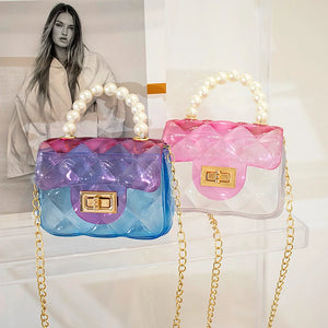 Translucent Colourful Shoulder Bags for Women Small Messenger Bag