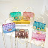 Translucent Colourful Shoulder Bags for Women Small Messenger Bag