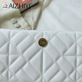 Women Shoulder Bag PU Leather Chain Armpit Bags Geometric Pattern