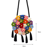 Hand-Woven Embroidered Handbag for Women Outdoor Traveling