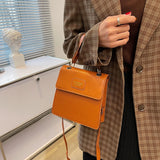 Women PU Leather Shoulder Bag Retro Mini Crossbody Bags Messenger Bag