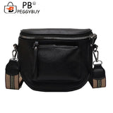 Women Pure Messenger Crossbody Bag PU Leather Shoulder Bag