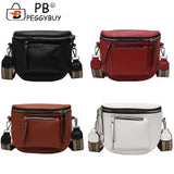 Women Pure Messenger Crossbody Bag PU Leather Shoulder Bag