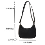 Women Shoulder Bag Solid Armpit Underarm Bags Leisure Ladies Crescent Dumpling B