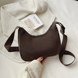 Women Shoulder Bag Solid Armpit Underarm Bags Crescent Daily Dumpling Bags