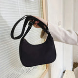 Women Shoulder Bag Solid Armpit Underarm Bags Leisure Ladies Crescent Dumpling B