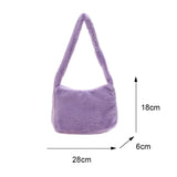Plush Cherry Pattern Shoulder Bag Autumn Winter Large Capacity Handbag