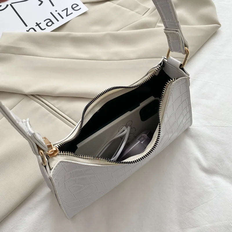 Vintage Women Totes Shoulder Bag Leather Handbag with Chain