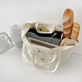 Women Canvas Shoulder Bags Parisian Grocery Bag Tote For Ladies