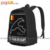 F1 Racecar Track Turbo Belgium Grand Prix V6 Backpack Large Capacity