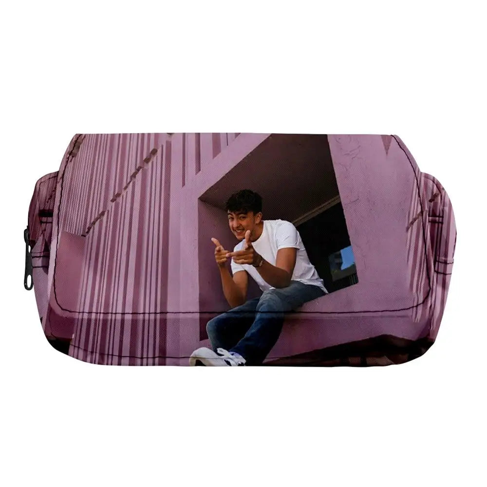Michou Inoxtag Double-layer Student Pencilcase - Oxford Cloth