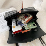 FANTASY PU Leather Retro Messenger Bag Women Chain Crossbody Handbag