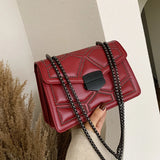 FANTASY PU Leather Retro Messenger Bag Women Chain Crossbody Handbag