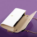 Dazzling Bow Two Tone Flap Clutch Evening Bag