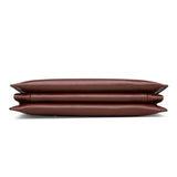 Men's Leather Clutch Purse Long Money Bag Brown