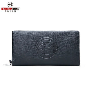Long Men's Wallet Zipper Clutch Bag Business Mobile Phone Purse