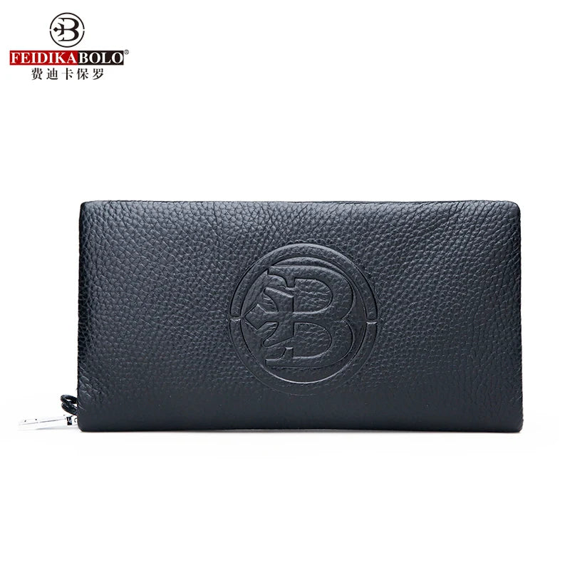 Long Men's Wallet Zipper Clutch Bag Business Mobile Phone Purse