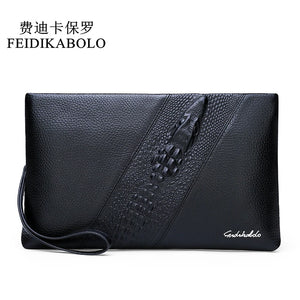 Men's Leather Purse Clutch Bag High Quality Long Male Wallet