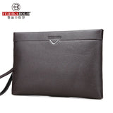 Men's Soft Leather Clutch Bag High-Quality Large Capacity