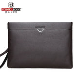 Men's Soft Leather Clutch Bag High-Quality Large Capacity